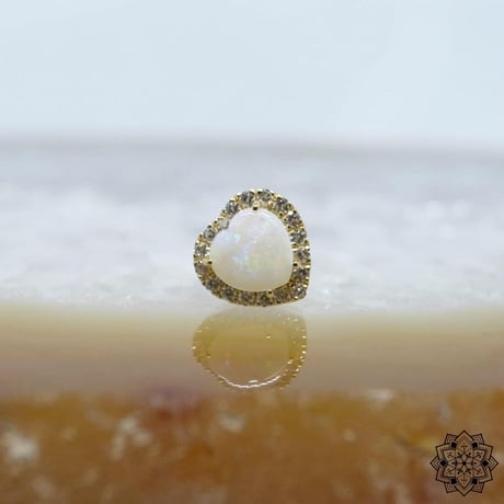 Heart Altura-18K(YG)/White Opal