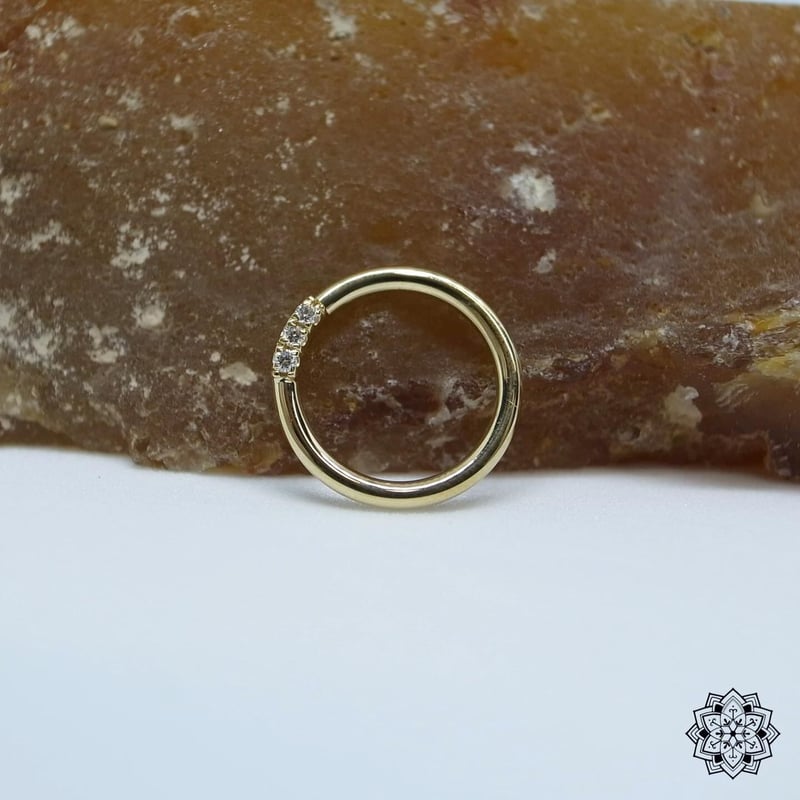 3 Gem Blaze Ring-14K(YG)(WG) /DIAMOND(VS) | GLA