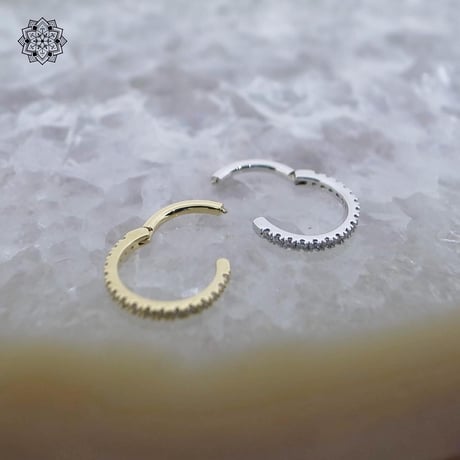 Telesto-18K(YG)(WG) /CZ-内径1/4”(6.4mm)
