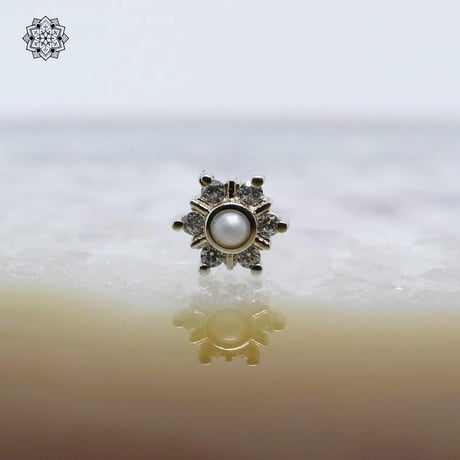 Mini Toltec-18K(YG)(WG)/Pearl & CZ