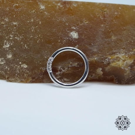 3 Gem Blaze Ring-14K(YG)(WG) /DIAMOND(VS)