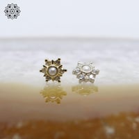 Mini Toltec-18K(YG)(WG)/Pearl & CZ