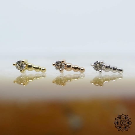 Glow Worm-18K(YG)(RG)(WG)/CZ