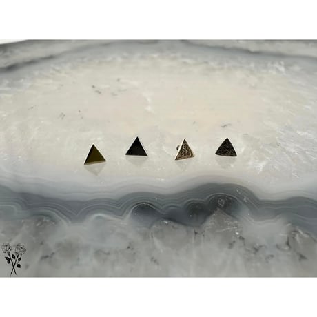 Triangle end(High polish)&(Hammer)-14K(YG)(WG)
