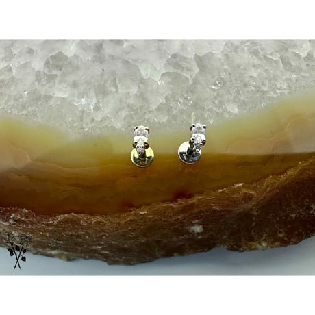 OVAL PRONG WITH SINGLE ACCENT-14K(YG)(WG)/CZ