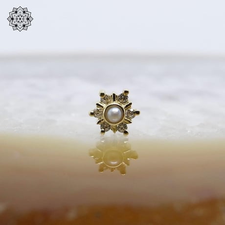 Mini Toltec-18K(YG)(WG)/Pearl & CZ