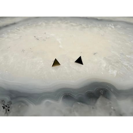 Triangle end(High polish)&(Hammer)-14K(YG)(WG)