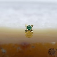Mini Kandy(5mm)-14K(YG)/EMERALD(AA DC)