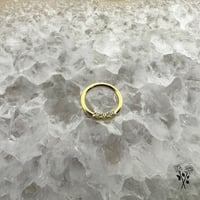 3 Gem Blaze Ring-18K(YG) /CZ