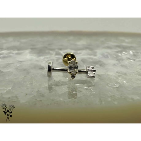 OVAL PRONG WITH SINGLE ACCENT-14K(YG)(WG)/CZ