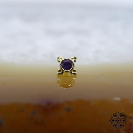 Mini Kandy(5mm)-18K(YG)/AMETHYST(AA)