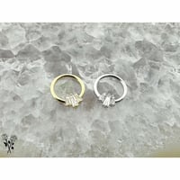 Oceane 3 Ring-18K(YG)(WG) /CZ