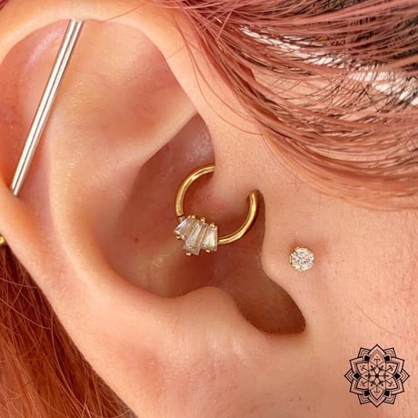 Oceane 3 Ring-18K(YG)(WG) /CZ
