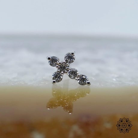 Gem Cross-18K(YG)(WG)/CZ