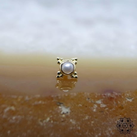 Mini kandy 5mm(2mm bezel)-14K(YG)(WG)18K(RG)/Pearl