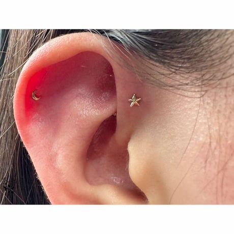 Beveled Star-14K(YG)(RG)(WG)