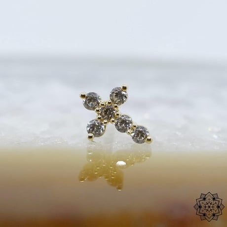 Gem Cross-18K(YG)(WG)/CZ
