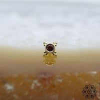 Mini Kandy(5mm)-18K(YG)/GARNET(AA)