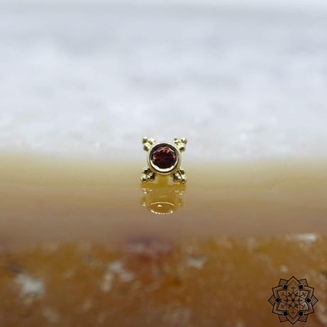 Mini Kandy(5mm)-18K(YG)/GARNET(AA)