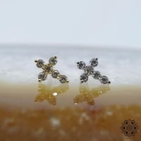 Gem Cross-18K(YG)(WG)/CZ