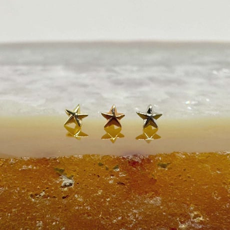 Beveled Star-14K(YG)(RG)(WG)