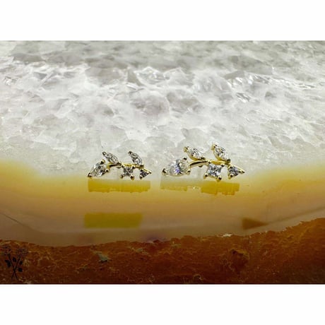 Tiny Jasmine(L)(R)-18K(YG)(WG)/CZ