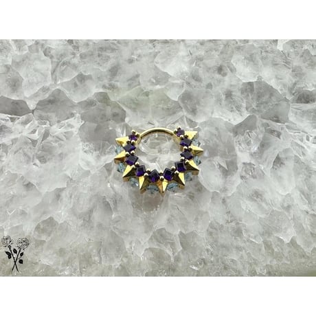 Tara-18K(YG)/ Paraiba Topaz,AMETHYST AA