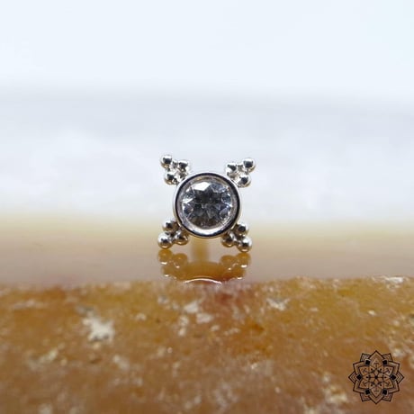 Mini Kandy 6mm(3mm bezel)-18K(YG)(WG)/CZ