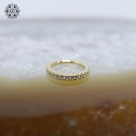 Telesto-18K(YG)(WG) /CZ-内径1/4”(6.4mm)