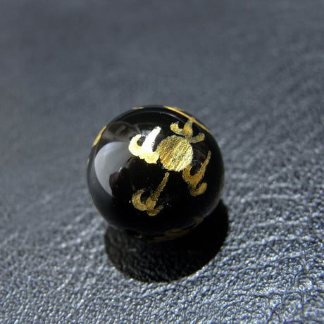 [beads173] 手彫りビーズ・オニキス（龍）12mm 1個