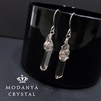 水晶ポイント（磨き）のピアス615
