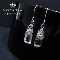 水晶ポイント（磨き）のピアス614