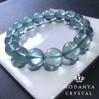 [beads563]グリーンフローライト12mm ブレスレット 17粒