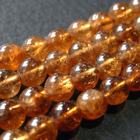 オレンジガーネットAAA（ヘソナイト） 5mm 一連約38cm