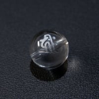 [beads375] 手彫り梵字ビーズ・水晶（キリーク）10mm 1個