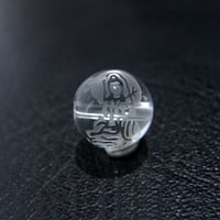 [beads202] 彫りビーズ・水晶（観音）10mm 1個