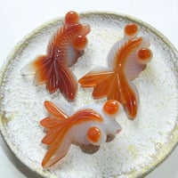 メノウの金魚・大・赤（右向き）1個