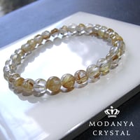 [beads576]ルチルクォーツ6mm ブレスレット 31粒