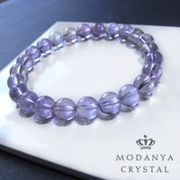 [beads566]ライトカラーアメジスト8mm ブレスレット 24粒