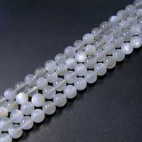 ホワイトグレームーンストーン 8mm 一連約38cm