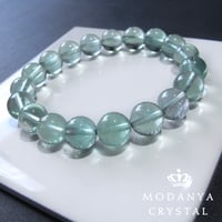 [beads564]グリーンフローライト10mm ブレスレット 19粒