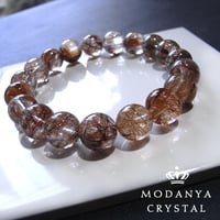 [beads573]ブロンズルチルクォーツ10mm ブレスレット 19粒