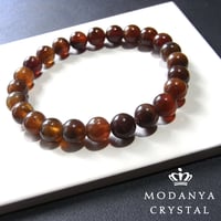 [beads592]スキャポライト（ブラウン）8mm ブレスレット 24粒
