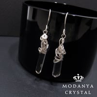 水晶ポイント（磨き）のピアス617