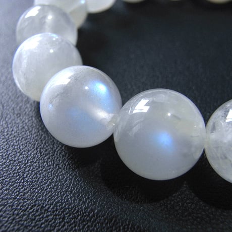 [beads588]ブルームーンストーン12mm ブレスレット 16粒