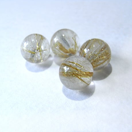 [beads257]ゴールドルチルクォーツA 8mm 一個