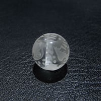 [beads176] サンドブラスト・ビーズ・水晶（龍）12mm 1個
