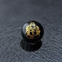 [beads207] 彫りビーズ・オニキス（ガネーシャ）12mm 1個