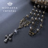 シャンパンオーラのロザリオ風ネックレス
