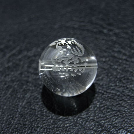 [beads205] 彫りビーズ・水晶（観音）12mm 1個